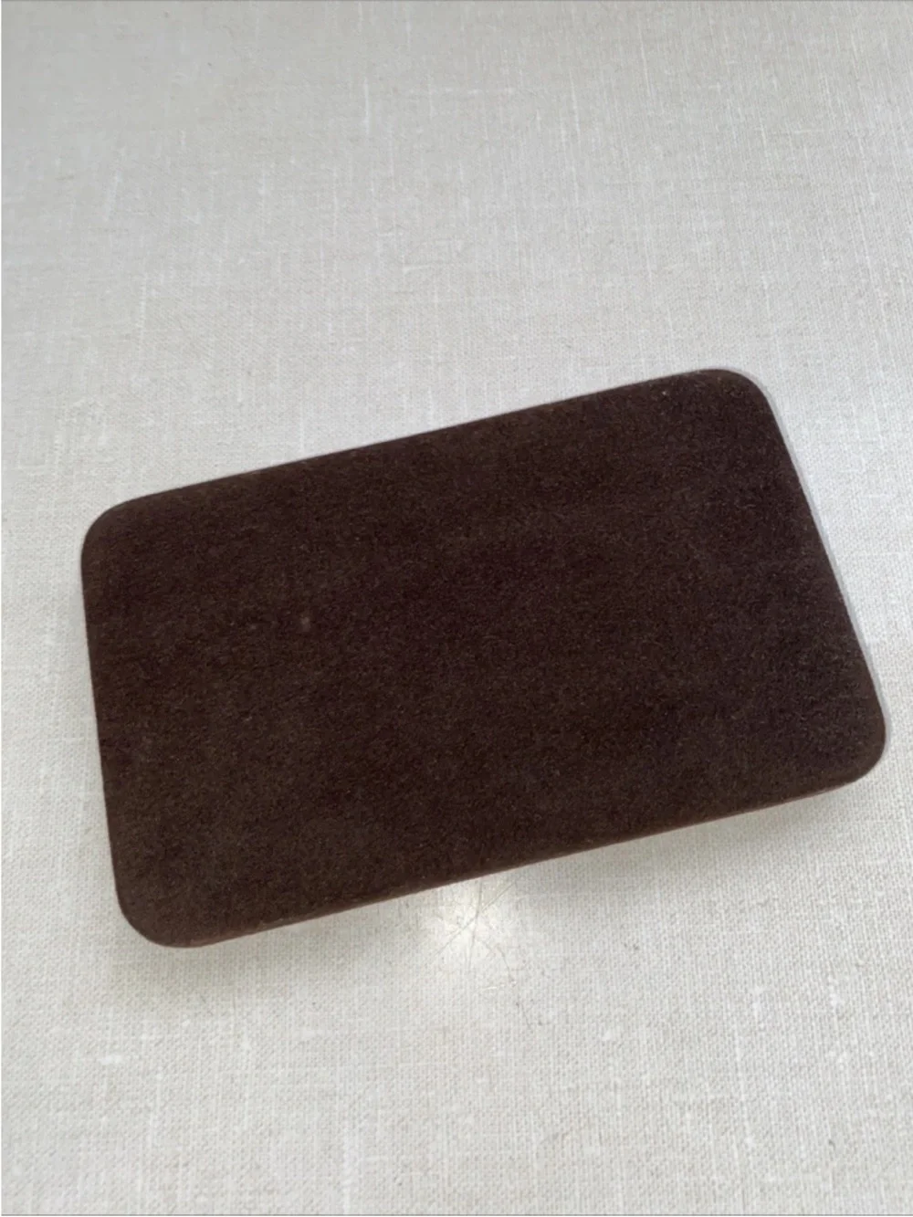 Mallorca Spain Original Velvet Brown jewelry Box ONLY Vintage